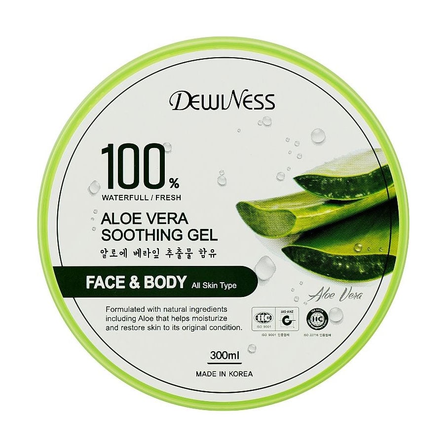 

Універсальний гель для обличчя та тіла Juno Dewiness Aloe Vera Soothing Gel 100% з алое вера, 300 мл