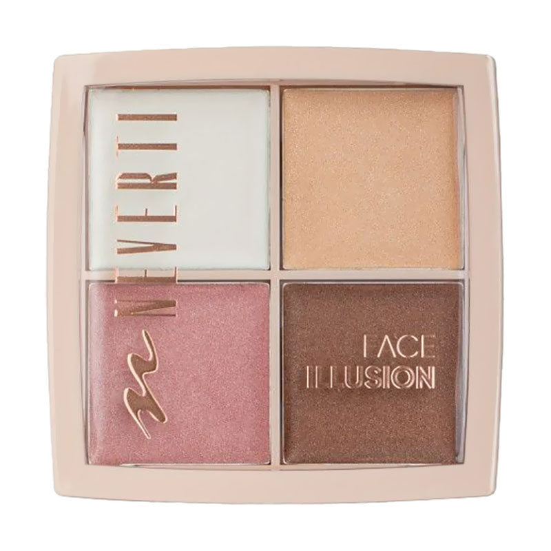 

Палетка хайлайтерів для обличчя Neverti Illusion NP206, 14 г