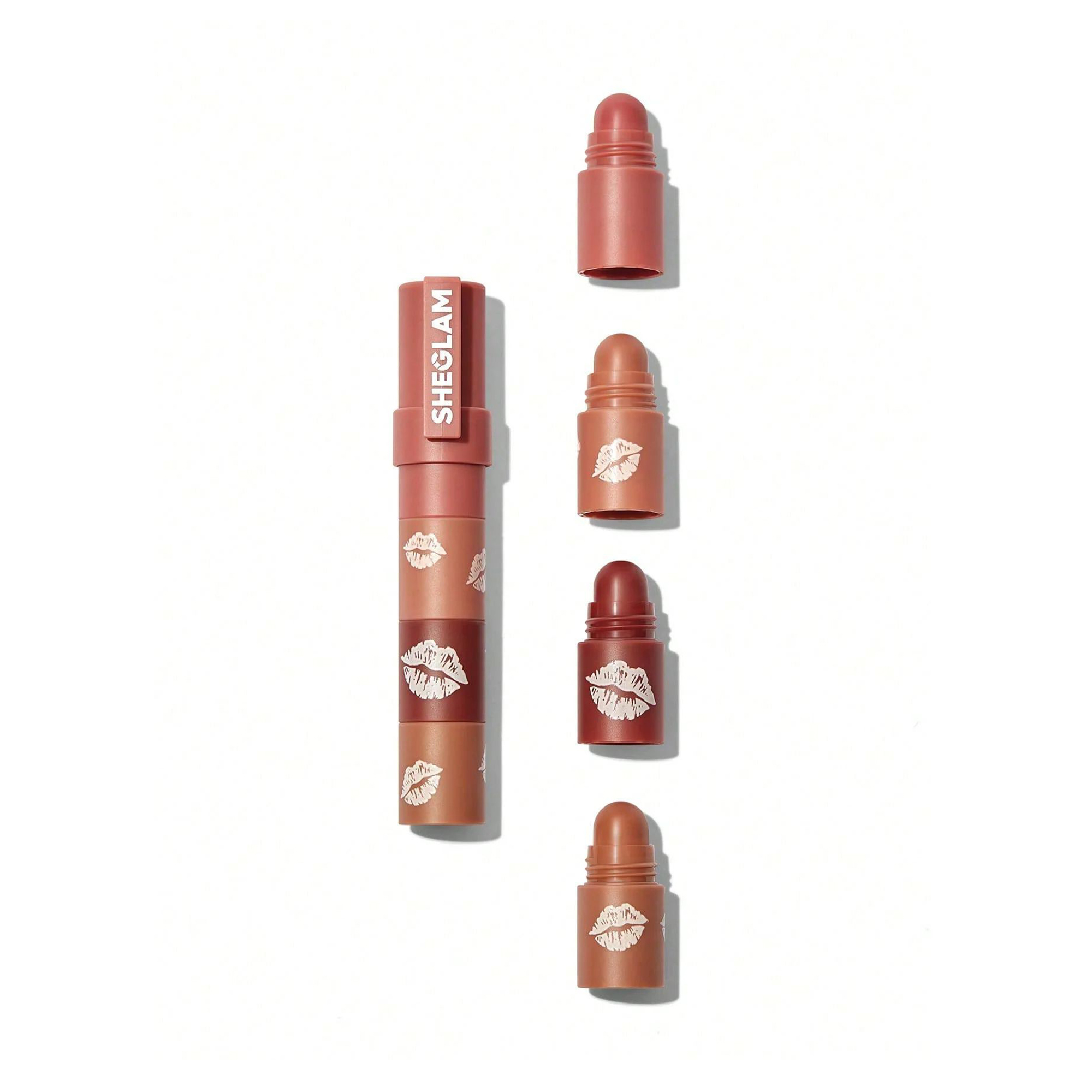 

Помада для губ 4 в 1 Sheglam Mega Lip Stacks, Bare Stack, 4.5 г