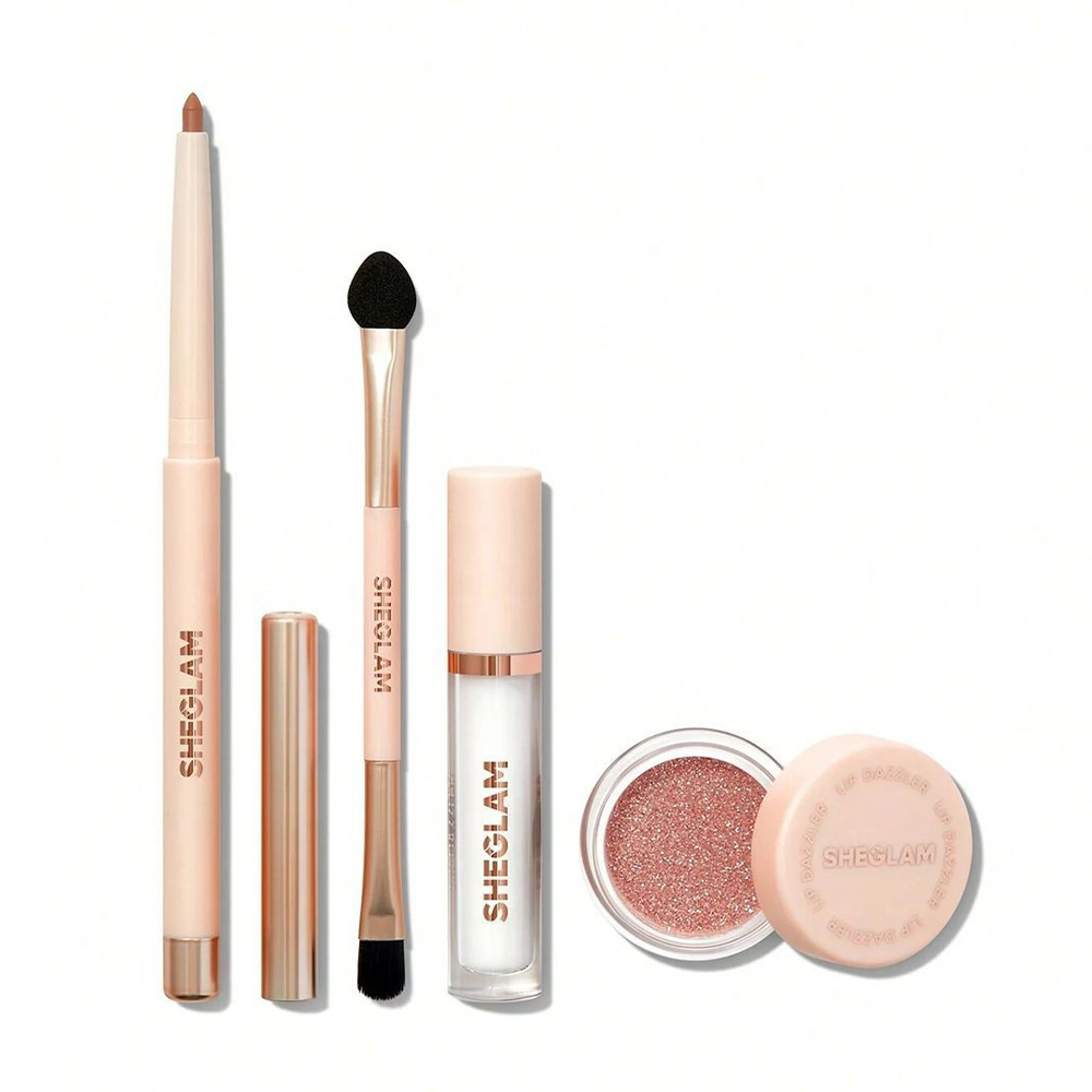 

Набір для макіяжу губ Sheglam Lip Dazzler Glitter Kit, Debutante (олівець, 0.2 г + пензлик, 1 шт + блиск, 1.1 г + блискітки, 1.7 г)