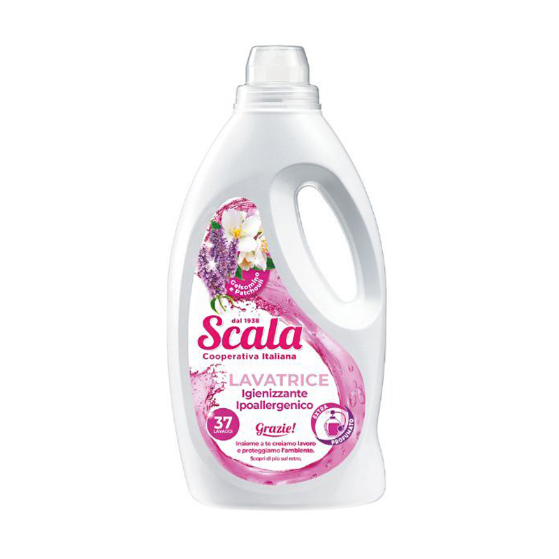 

Гель для прання Scala Lavatrice Igienizzante Жасмин та пачулі, 37 циклів прання, 1.5 л