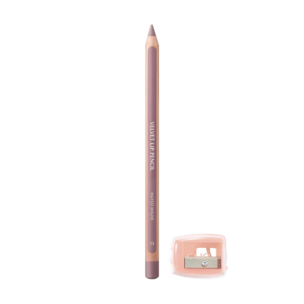 

Олівець для губ Clio Velvet Lip Pencil з стругачкою, 13 Muted Mauve, 1.45 г