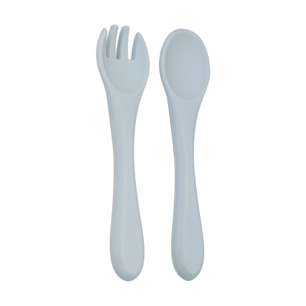 

Дитячий набір посуду Lindo силіконовий, сірий, від 4 місяців (ложка, 1 шт + виделка, 1 шт) (966-2)