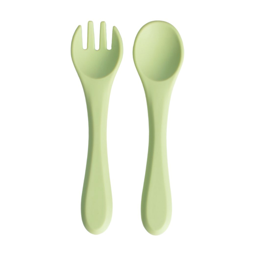 

Дитячий набір посуду Lindo силіконовий, зелений, від 4 місяців (ложка, 1 шт + виделка, 1 шт) (966-3)