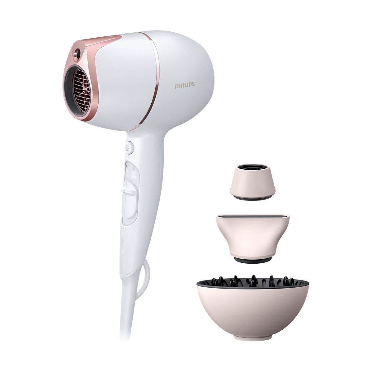 

Фен PHILIPS BHD628/00 серії Prestige з насадками, білий