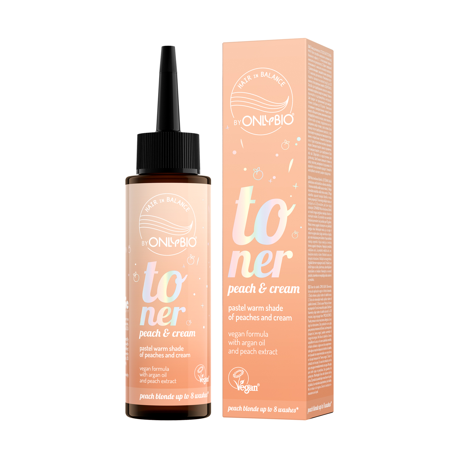 

Тонер для волосся OnlyBio Hair in Balance Toner, Peach-Cream, 100 мл
