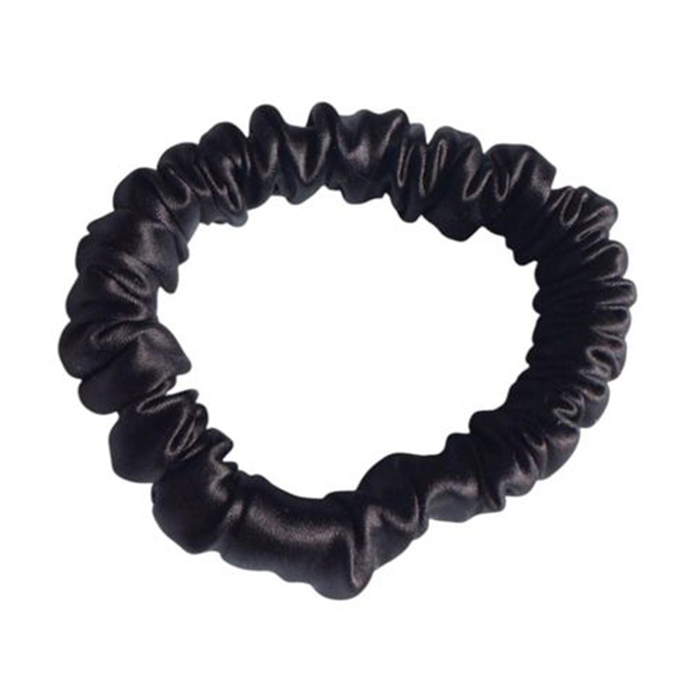 

Резинка для волосся ScrunchyUA тонка, з шовку, темно-коричнева, 1 шт (SCR0236SKLUA)