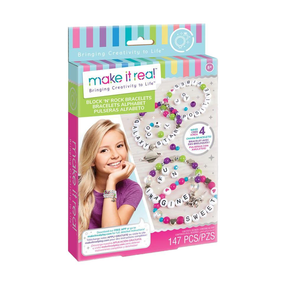 

Набір для створення шарм-браслетів Make it Real Веселі літери, 147 елементів, від 8 років (MR1205)