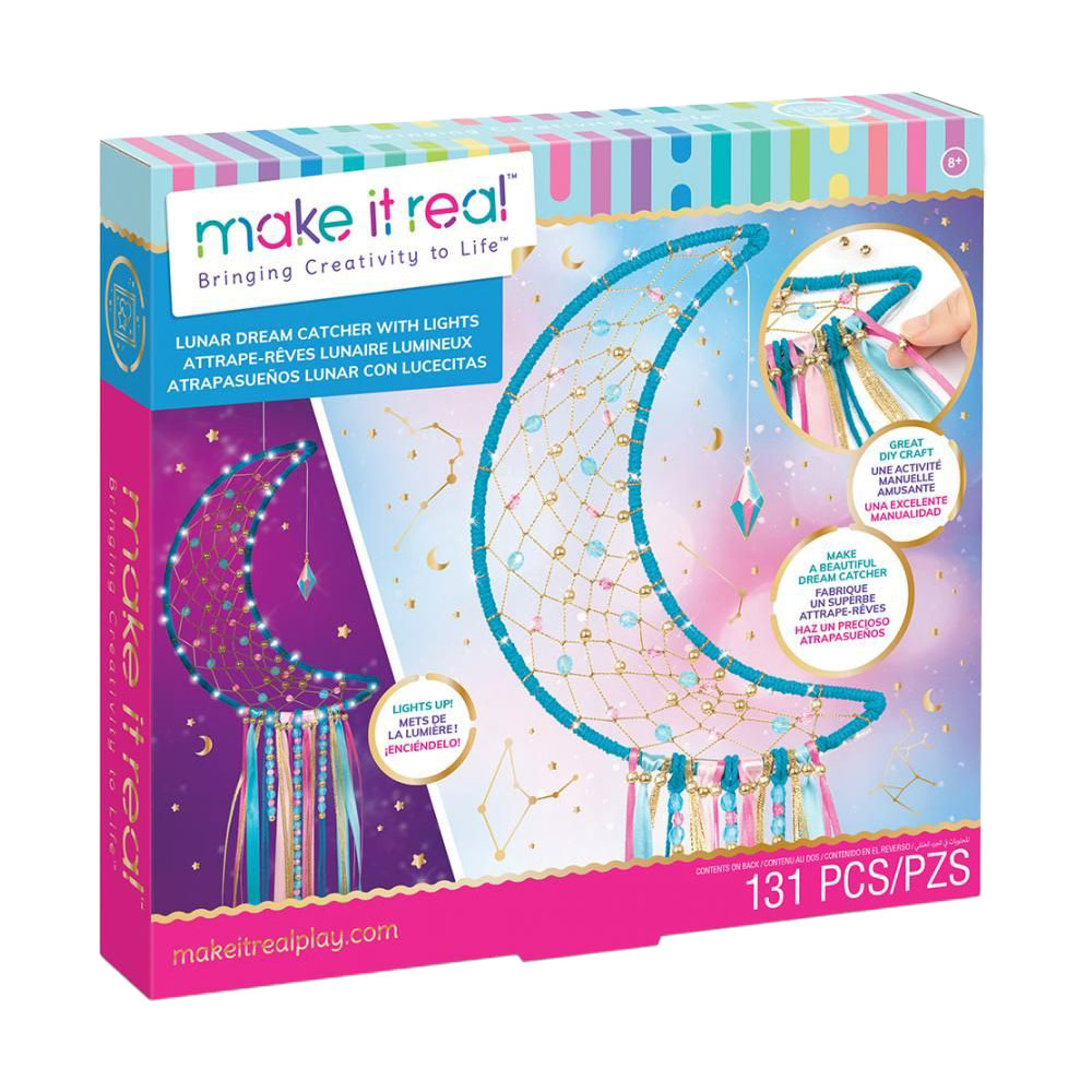 

Набір для створення амулету Make it Real Ловець снів, з підсвіткою, блакитний, 131 елемент, від 8 років (MR1424)