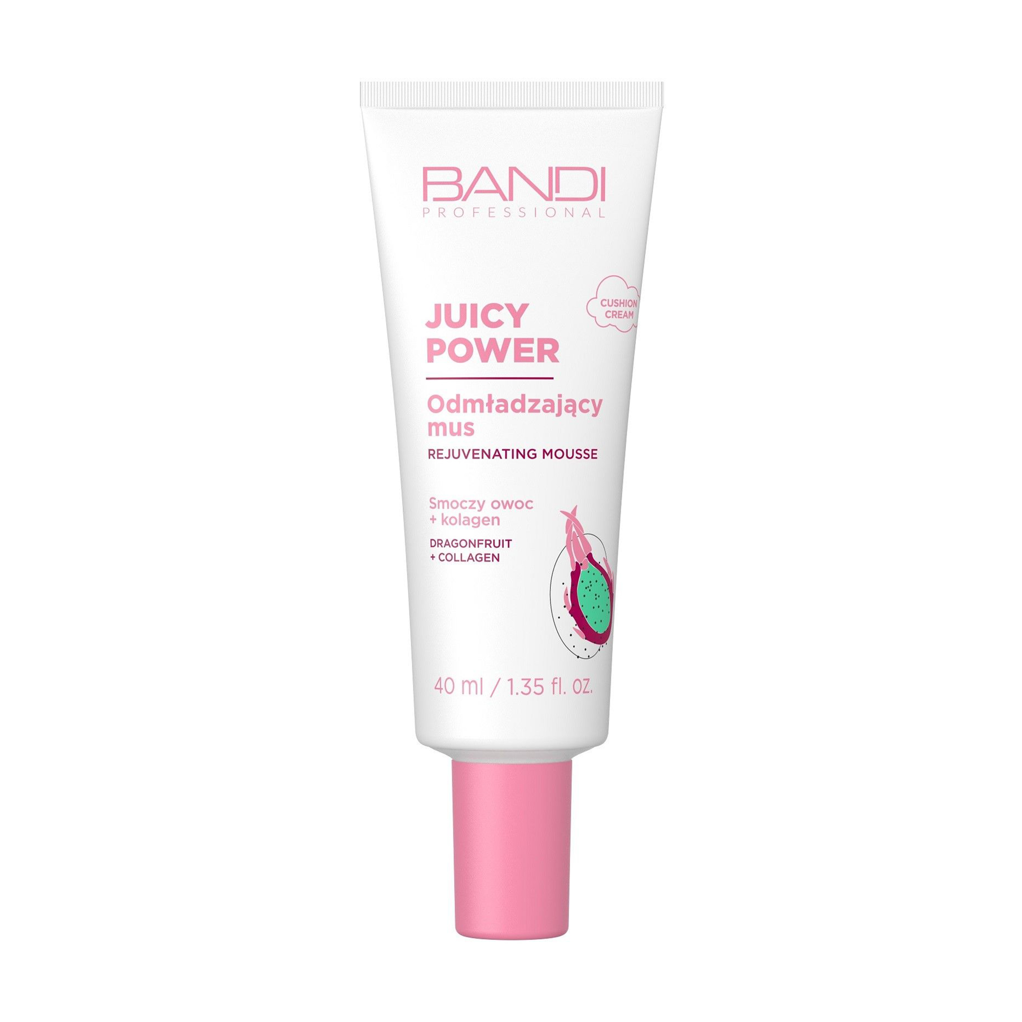 

Мус для обличчя Bandi Professional Juicy Power Rejuvenating Mousse Dragon Fruit + Collagen, 40 мл