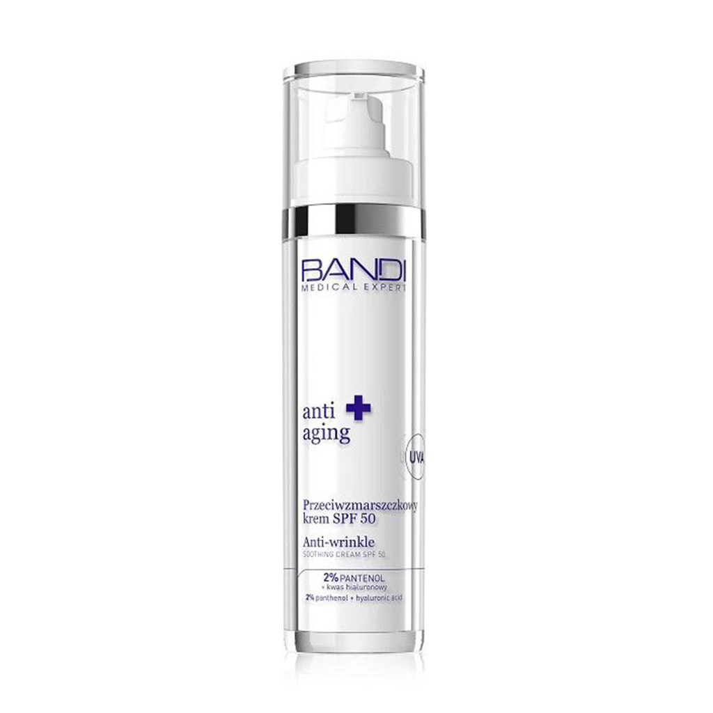 

Заспокійливий крем для обличчя Bandi Medical Expert Anti Aging Anti-Wrinkle Soothing Cream, SPF 50, проти зморщок, 50 мл