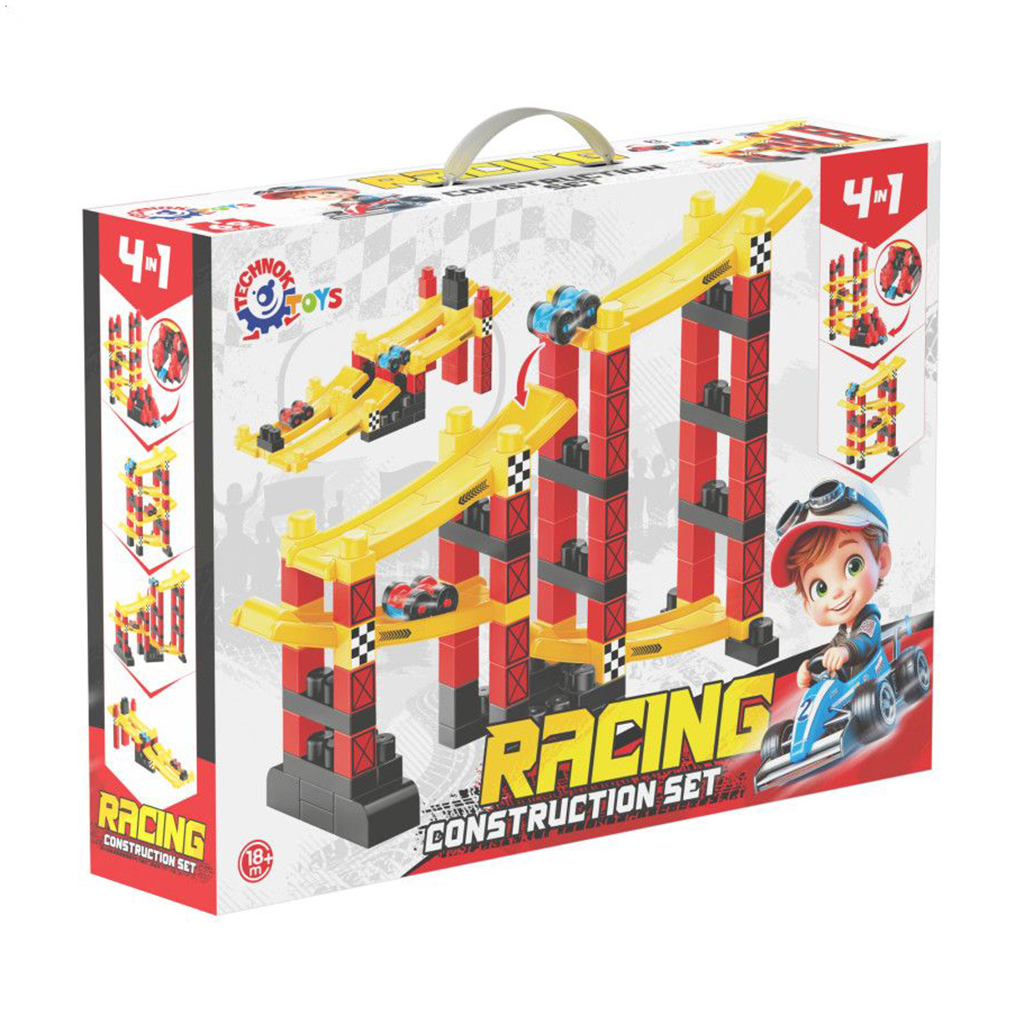 

Конструктор блочний 4 в 1 TechnoK Перегони, в коробці, від 1.5 років, 69 деталей (1959)