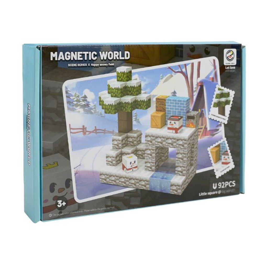 

Магнітний конструктор Shantou Jinxing Scene Series Happy Snowy Field від 3 років, 92 деталі (Z015A)