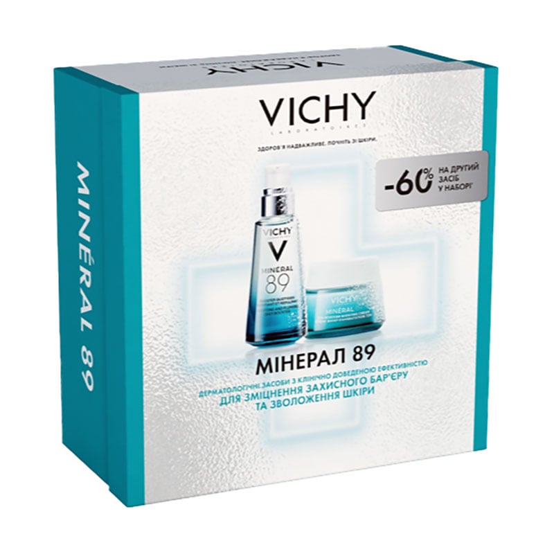 

Набір для обличчя Vichy Mineral 89 Різдво 2025 (гель-бустер, 50 мл + крем, 50 мл)