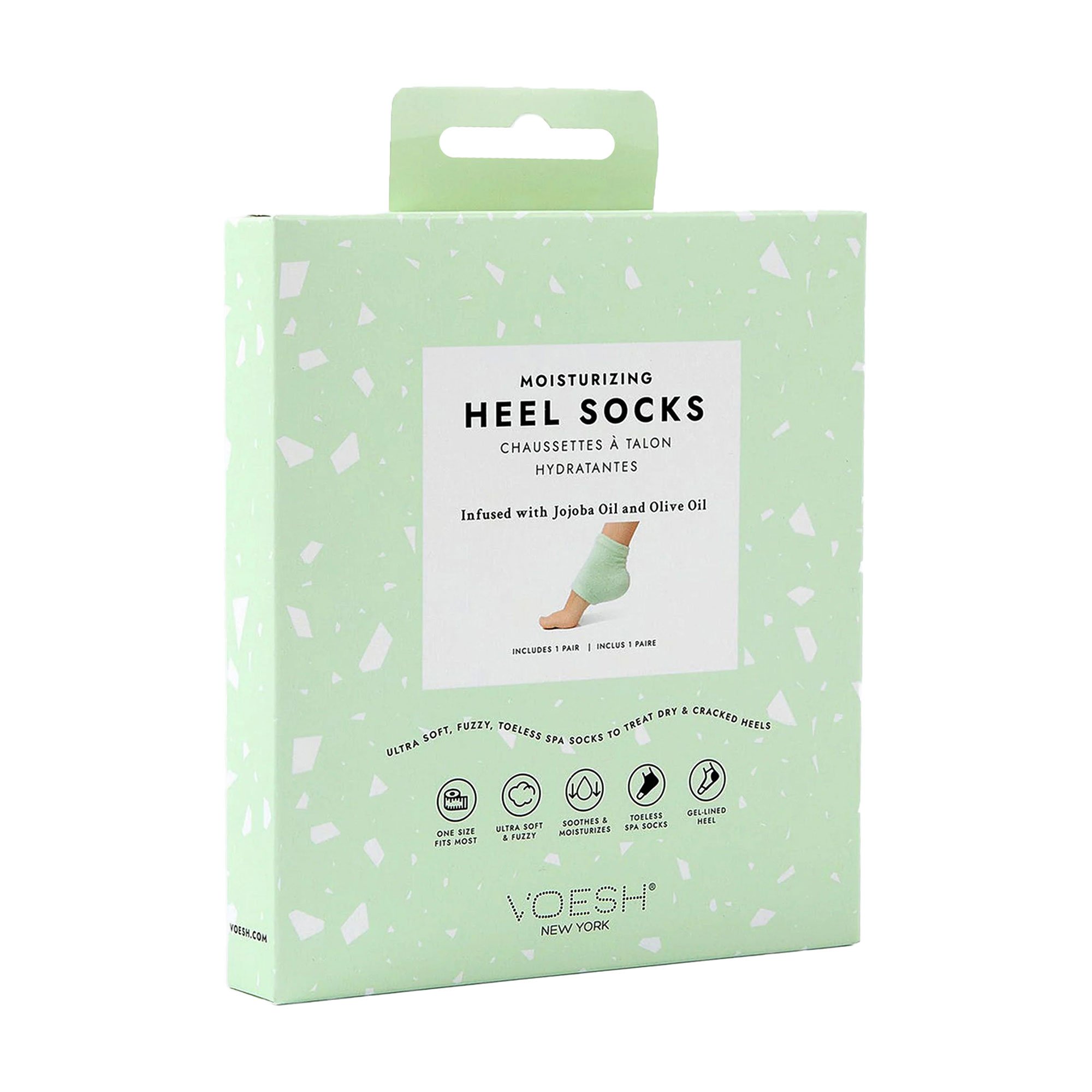 

Зволожувальна маска-шкарпетки для п'ят VOESH Moisturizing Heel Socks Mint м'ятна, 1 пара