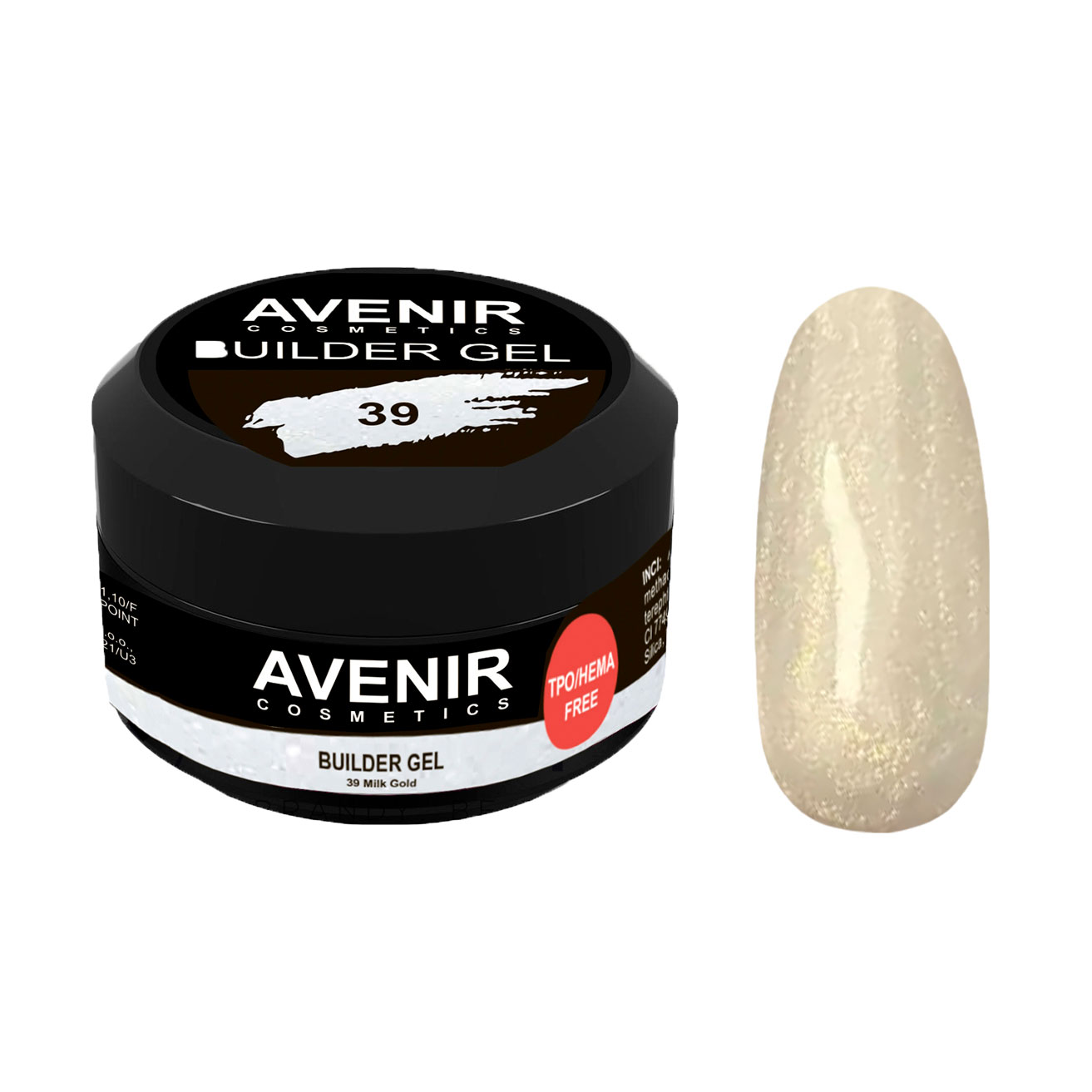 

Гель для нарощування нігтів Avenir Cosmetics Builder Gel Pro 39 Milk Gold, 15 мл