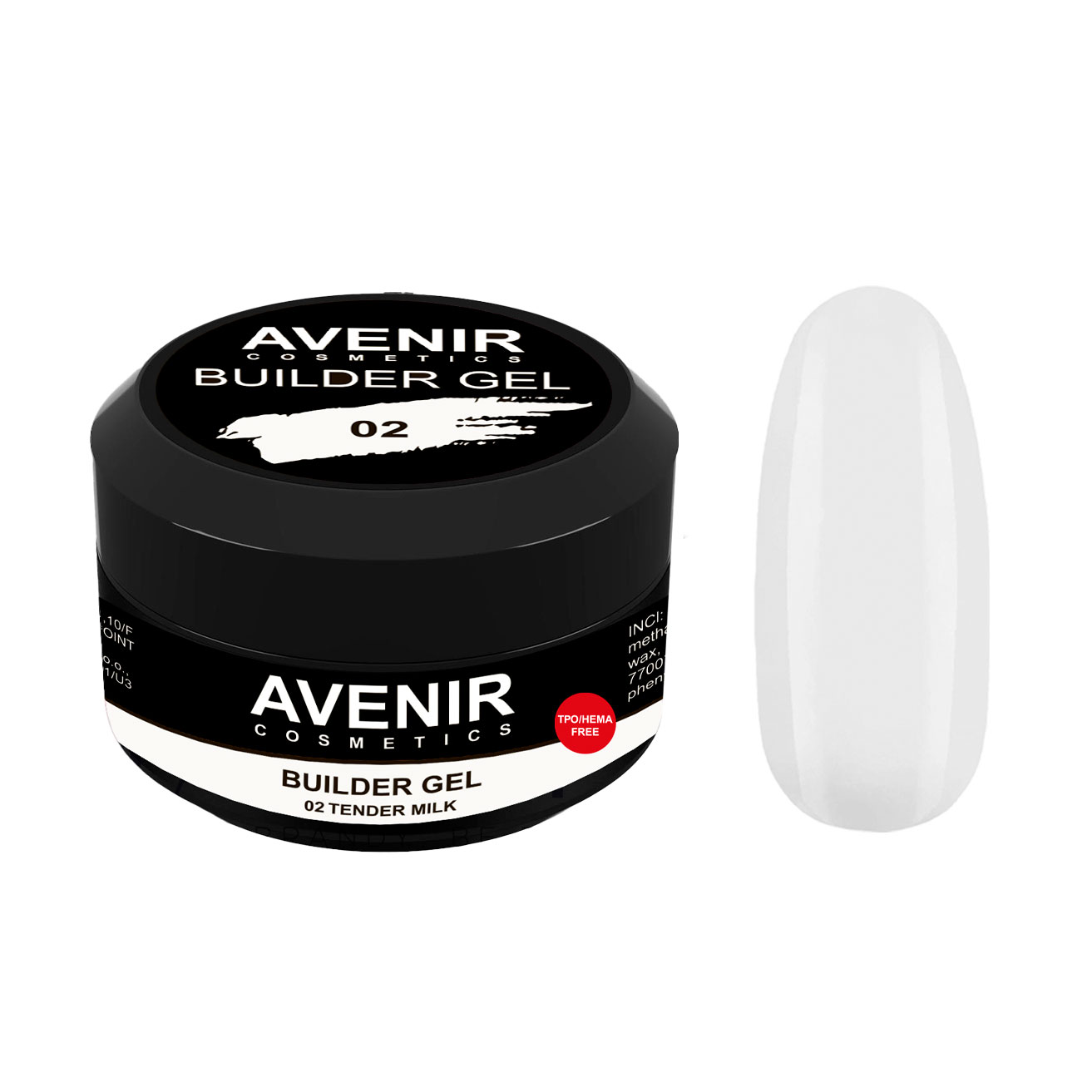 

Гель для нарощування нігтів Avenir Cosmetics Builder Gel Pro 02 Tender Milk, 50 мл