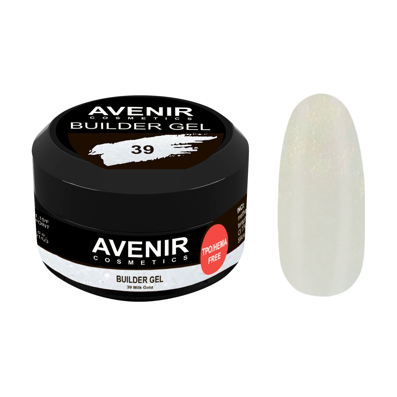 

Гель для нарощування нігтів Avenir Cosmetics Builder Gel Pro 39 Milk Gold, 50 мл