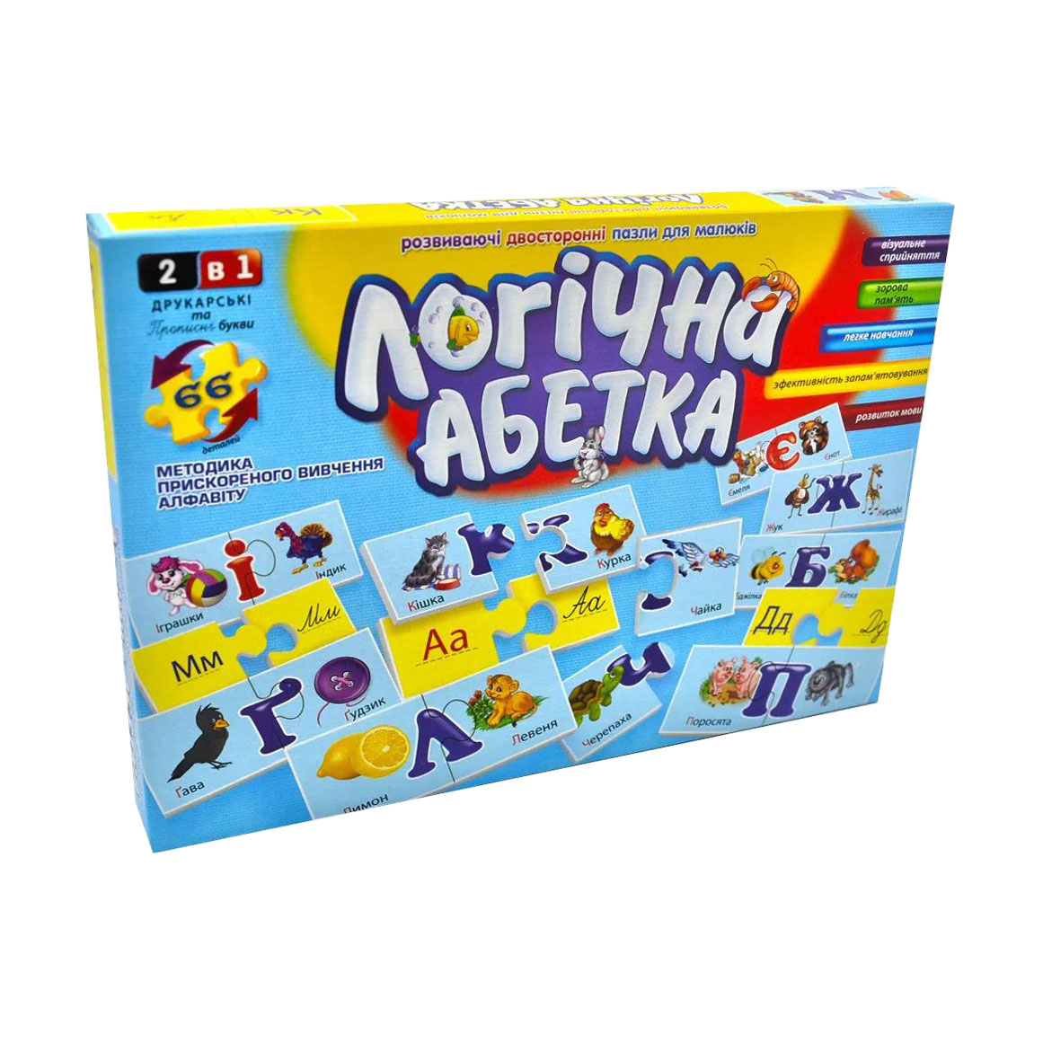 

Настільна гра Danko Toys Логічна Абетка, від 3 років (DT66Asp-U)