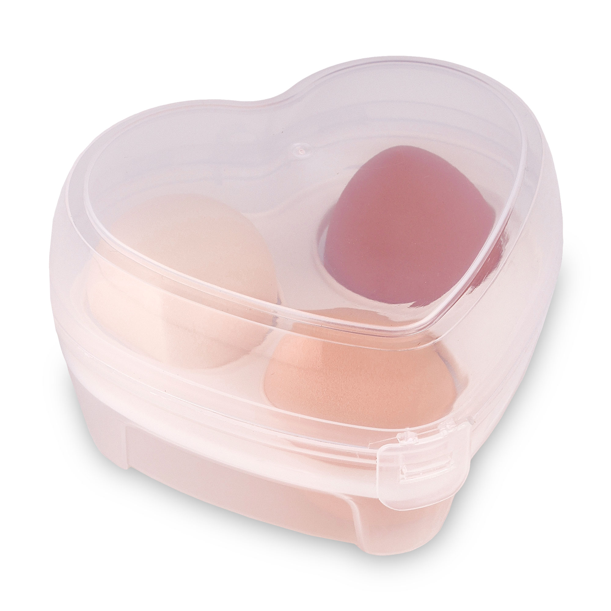 

Набір бьюті-блендерів Sovart Серце, в контейнері, рожевий, 3 шт