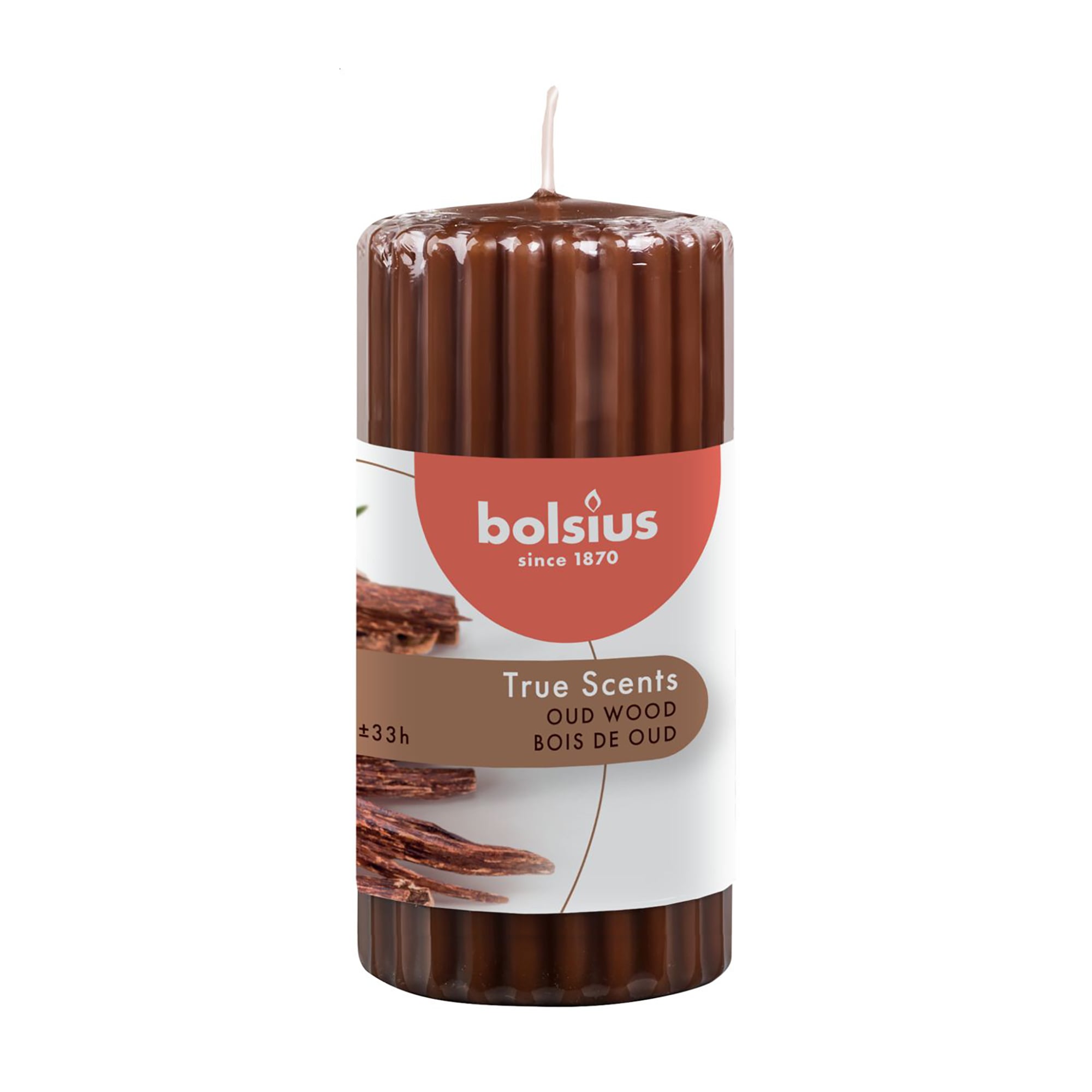 

Ароматична свічка Bolsius True Scents Oud Wood, 120*58 мм