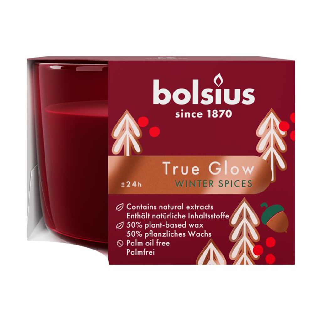

Ароматична свічка в склянці Bolsius Winter Spices, 63*90 мм