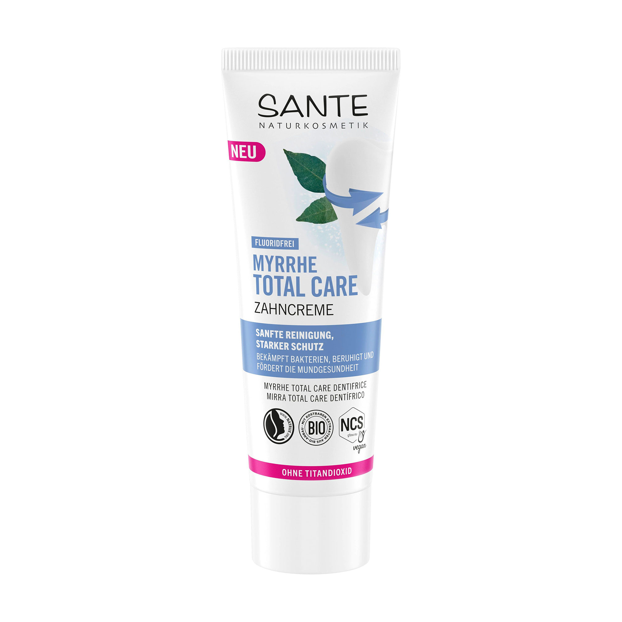 

Зубна паста Sante Myrrh Total Care Toothpaste без фтору, 75 мл
