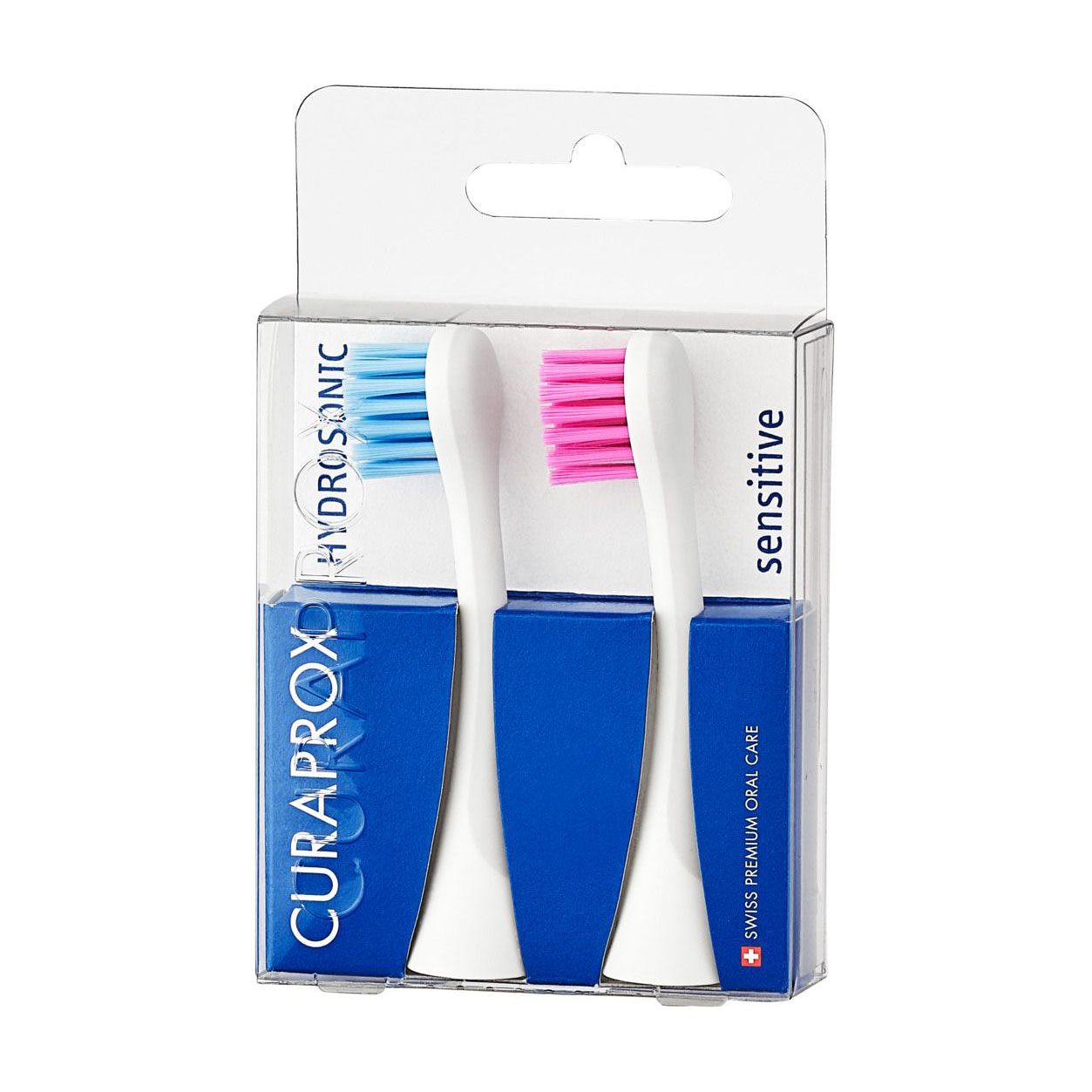 

Насадки для звукової електричної зубної щітки Curaprox Hydrosonic Sensitive, Blue-Pink, 2 шт