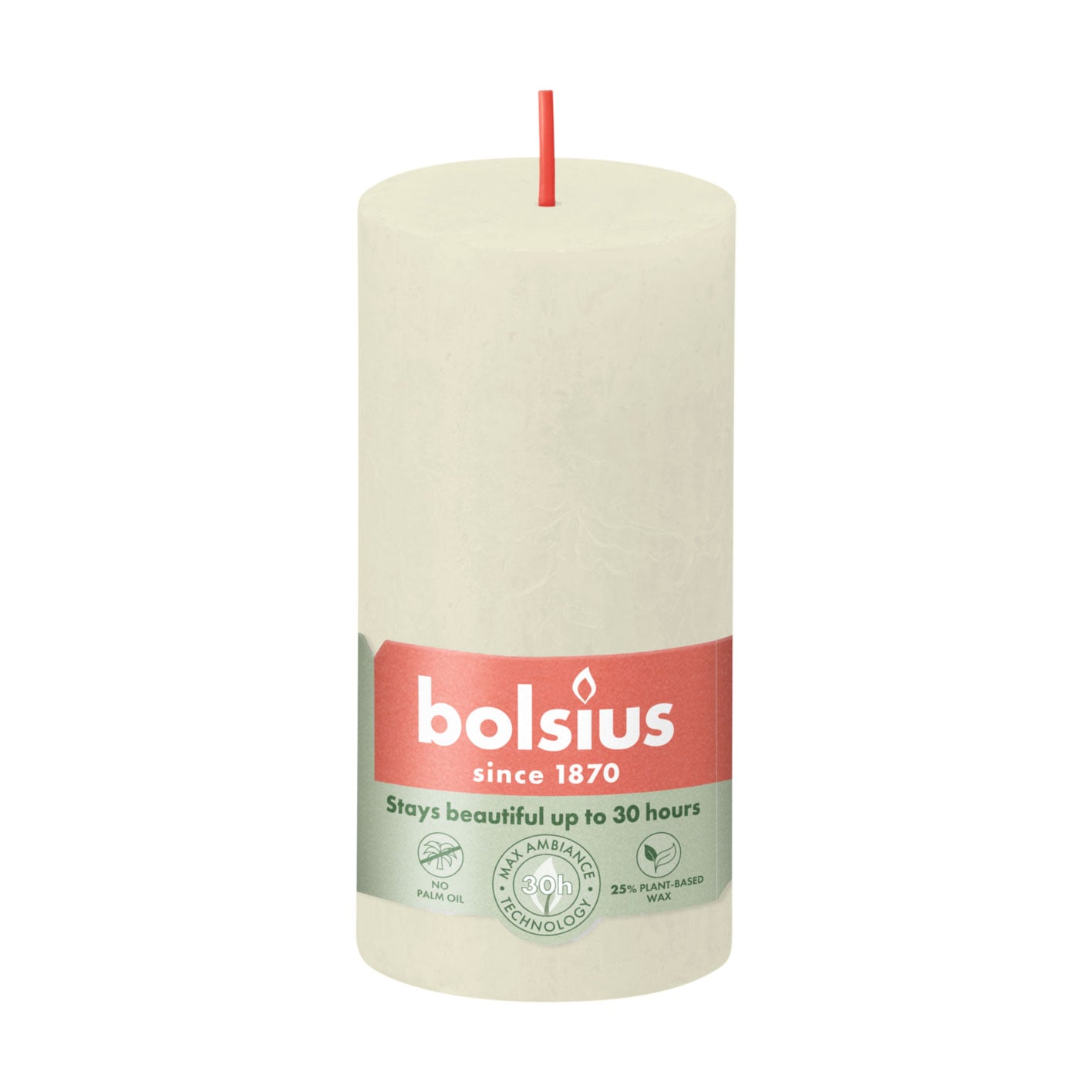 

Циліндрична свічка Bolsius Rustic Shine М'який перлинний, 100*50 мм