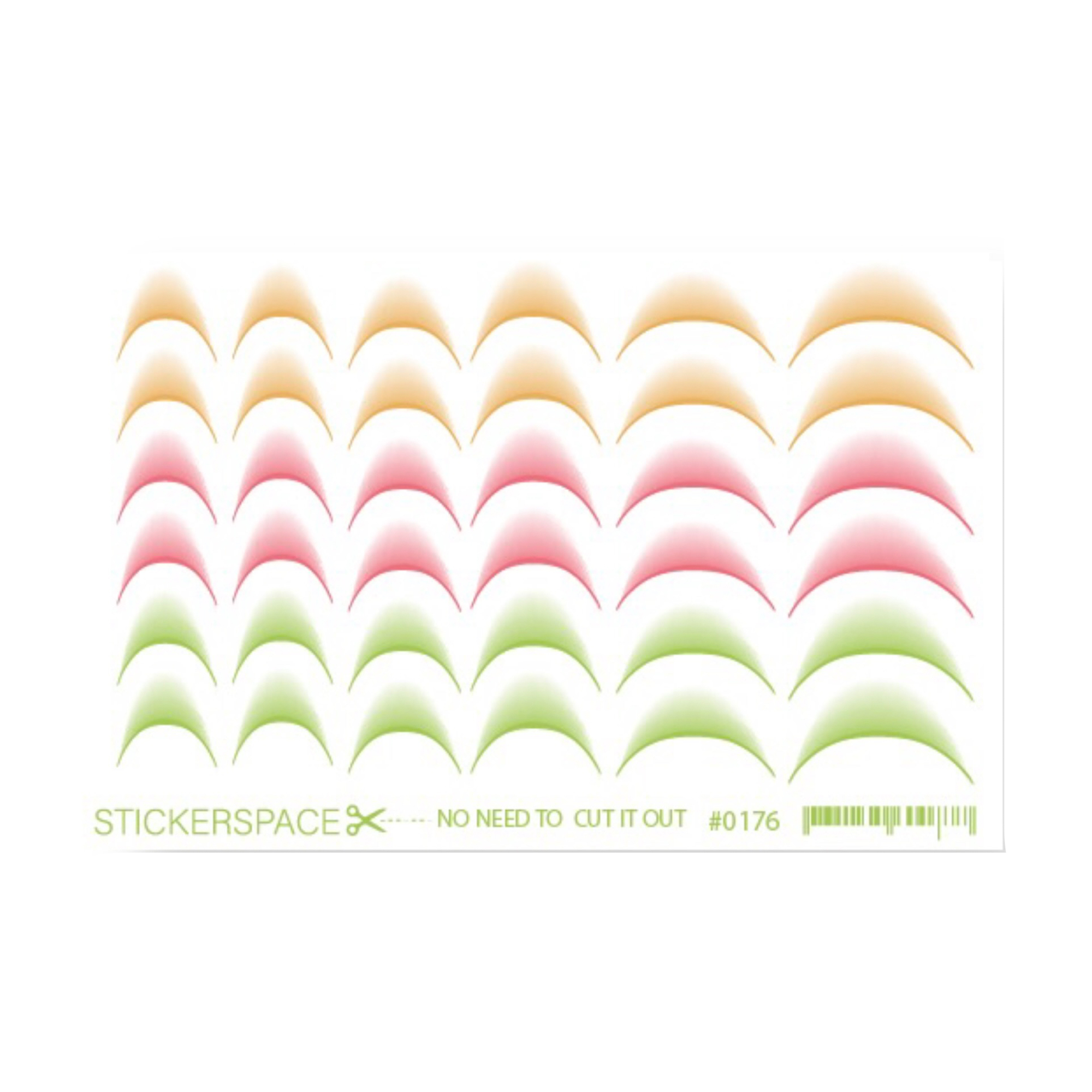 

Наліпки для дизайну нігтів StickersSpace Sliders (0176)