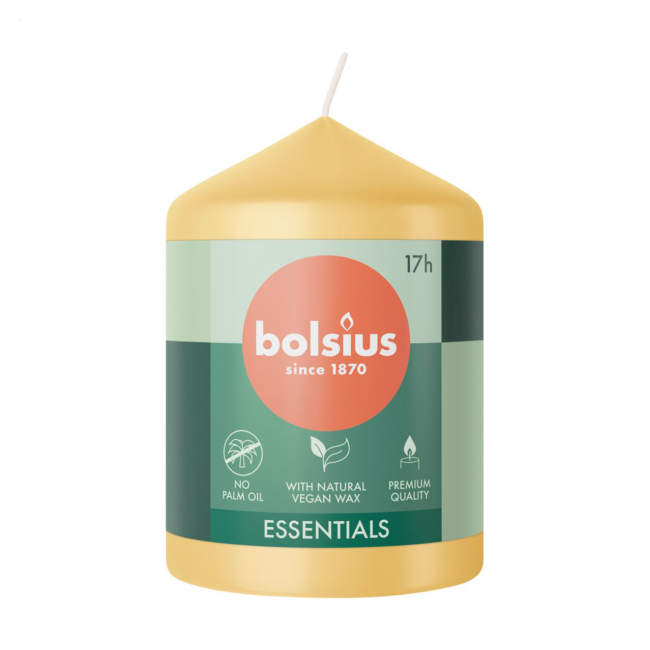 

Циліндрична свічка Bolsius Essentials Вівсяний бежевий, 80*58 мм