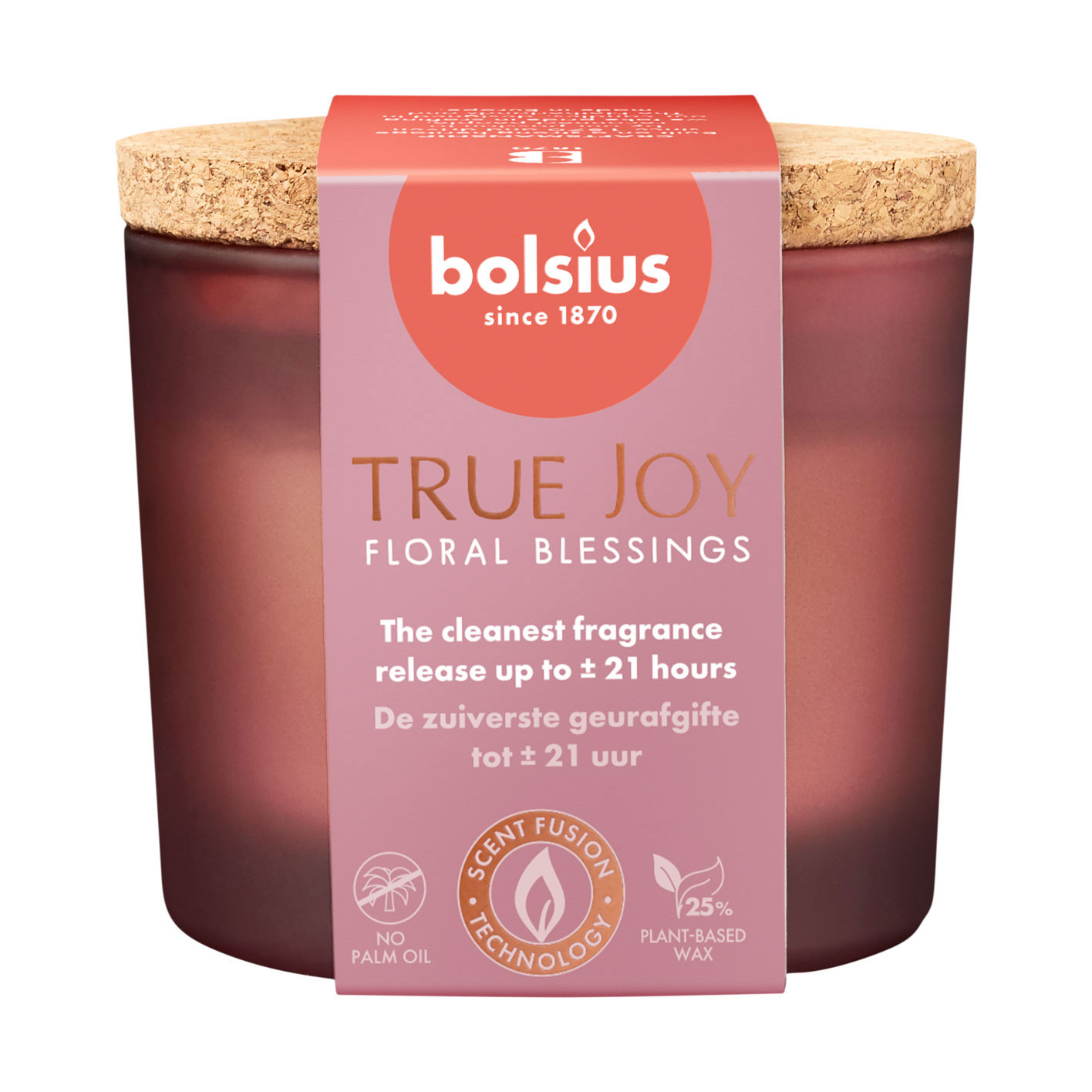 

Ароматична свічка в склянці Bolsius True Joy Floral Blessings, 66*83 мм