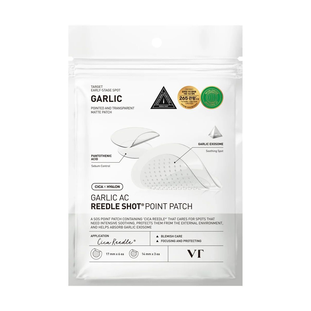 

Точкові патчі для обличчя VT Cosmetics Garlic AC Reedle Shot Point Patch, 9 шт