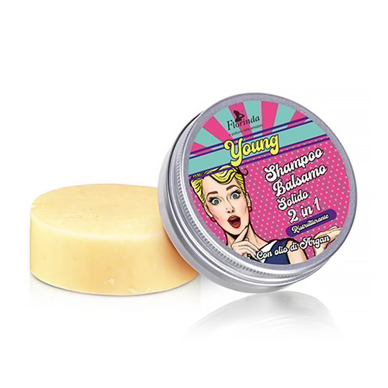 

Твердий шампунь-бальзам для волосся 2 в 1 Florinda Young Ніна, 70 г