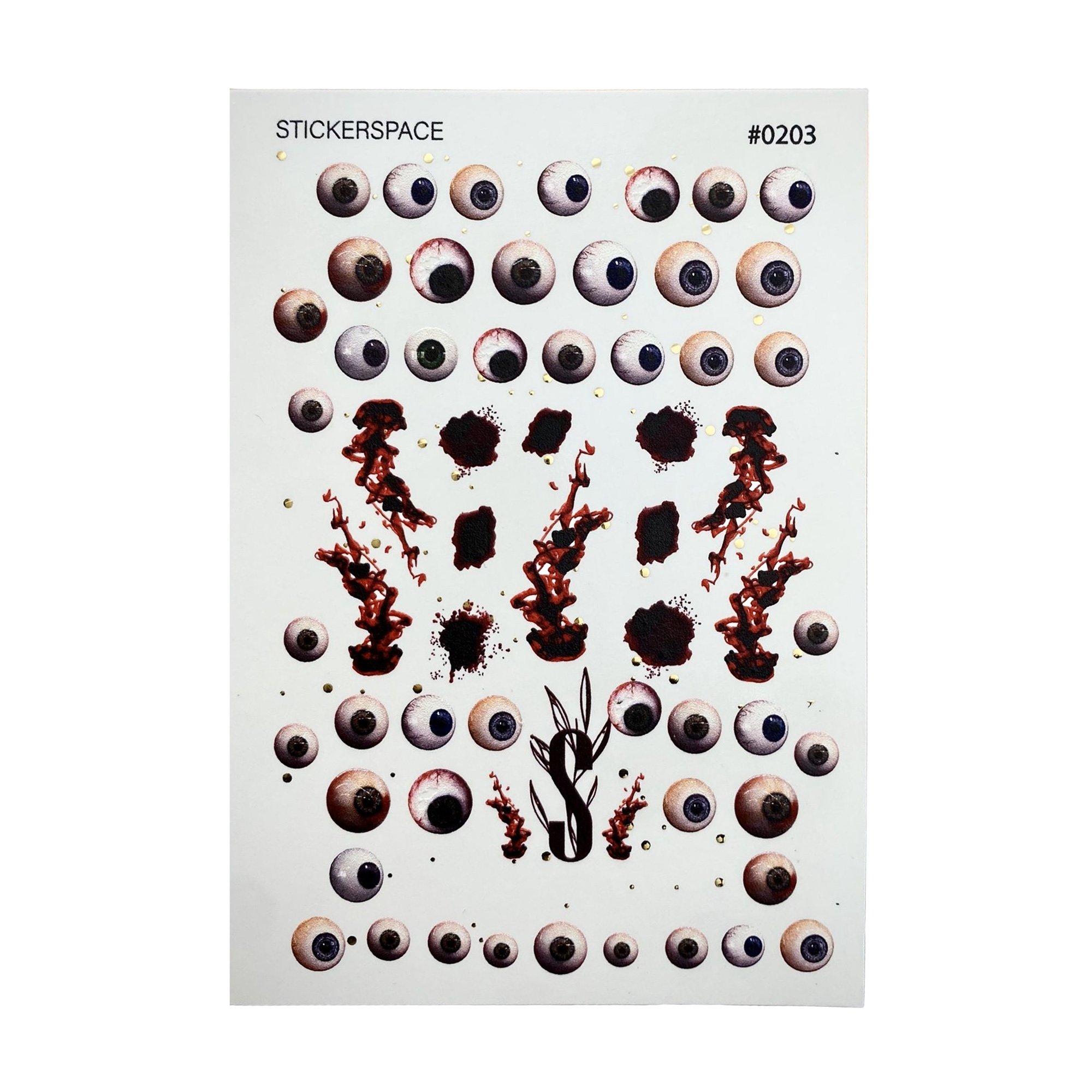 

Наліпки для дизайну нігтів StickersSpace Sliders Foil Combi (0203)