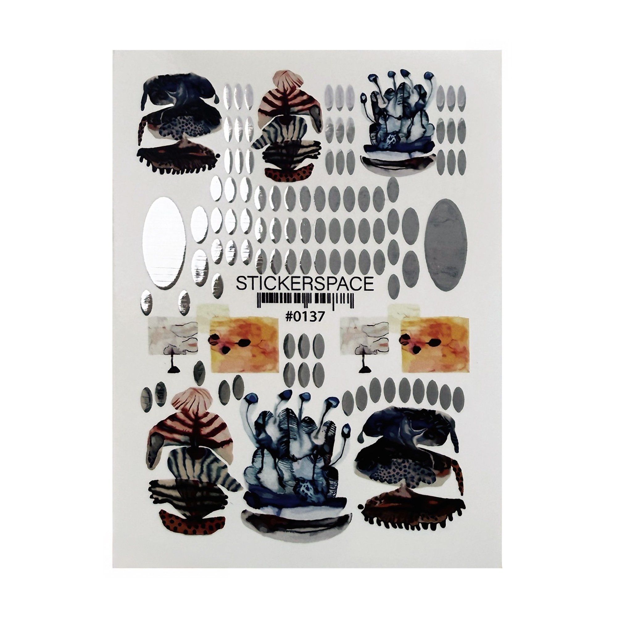 

Наліпки для дизайну нігтів StickersSpace Sliders Foil Combi (0137)