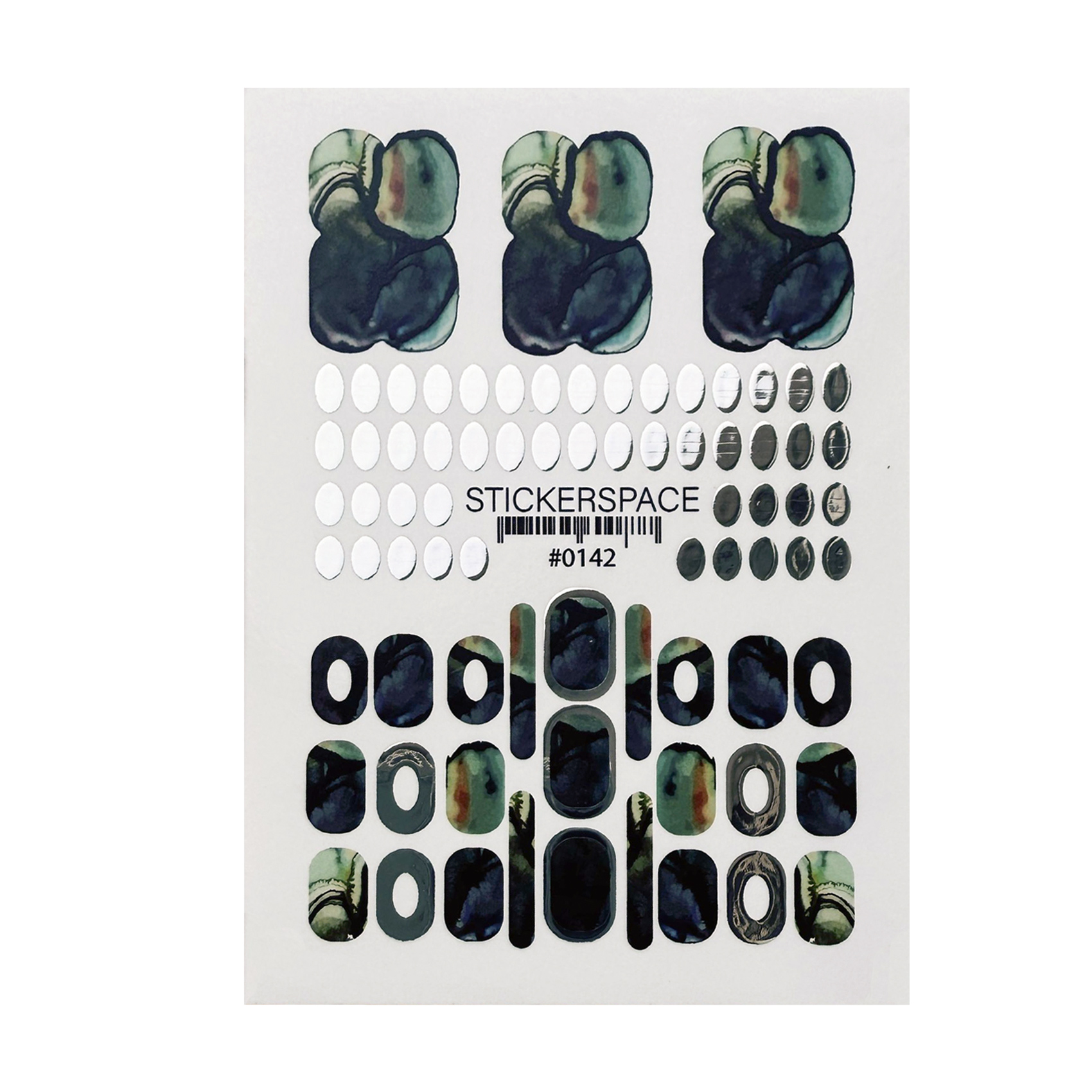 

Наліпки для дизайну нігтів StickersSpace Sliders Foil Combi (0142)