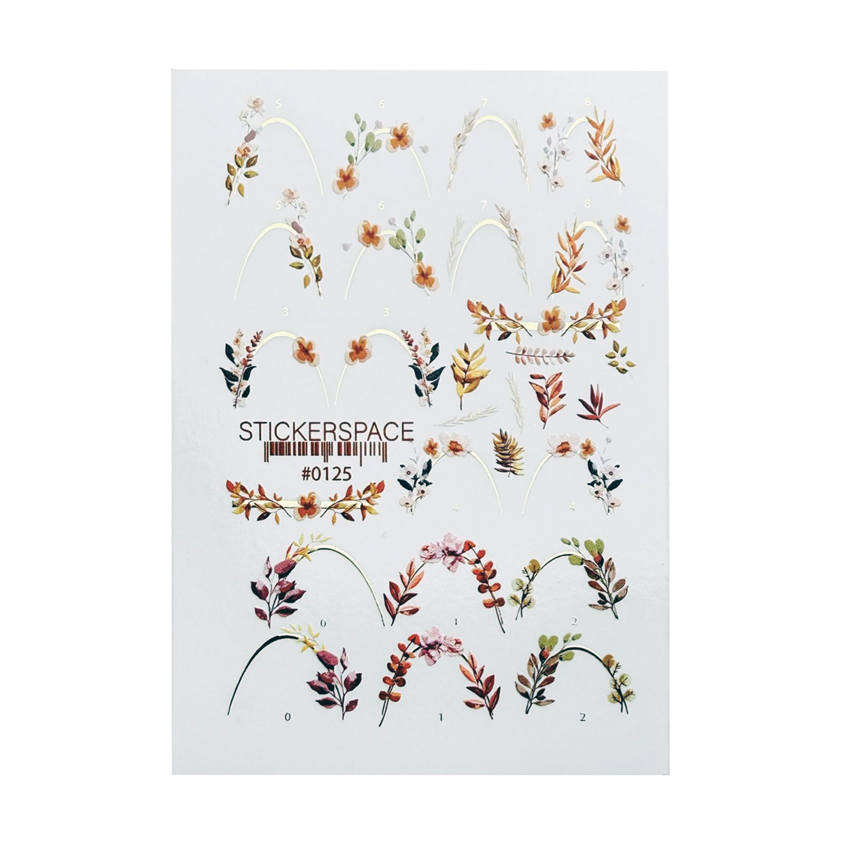 

Наліпки для дизайну нігтів StickersSpace Sliders Foil Combi (0125)