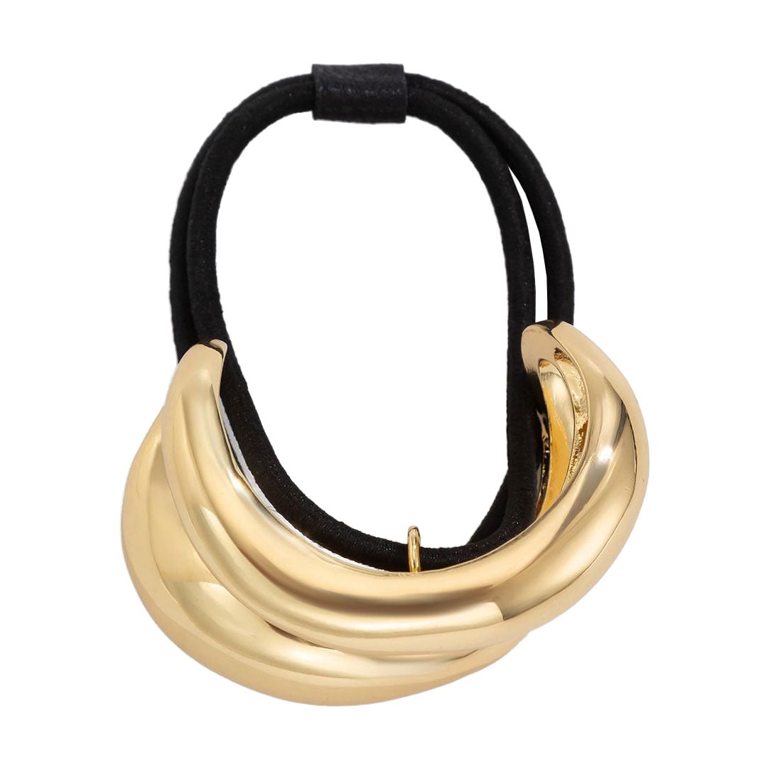 

Резинка для волосся подвійна, золота, 1 шт (E25092623)