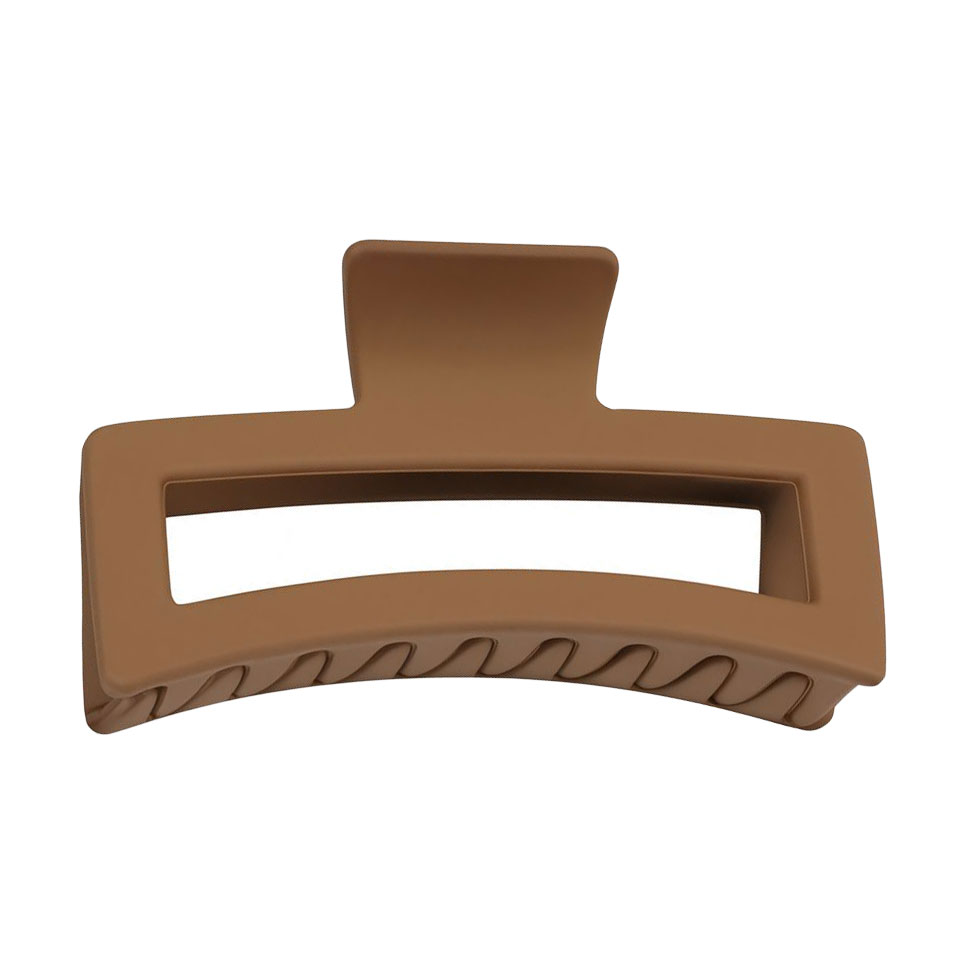 

Заколка-краб для волосся, прямокутна, коричнева, 1 шт (E25092639)