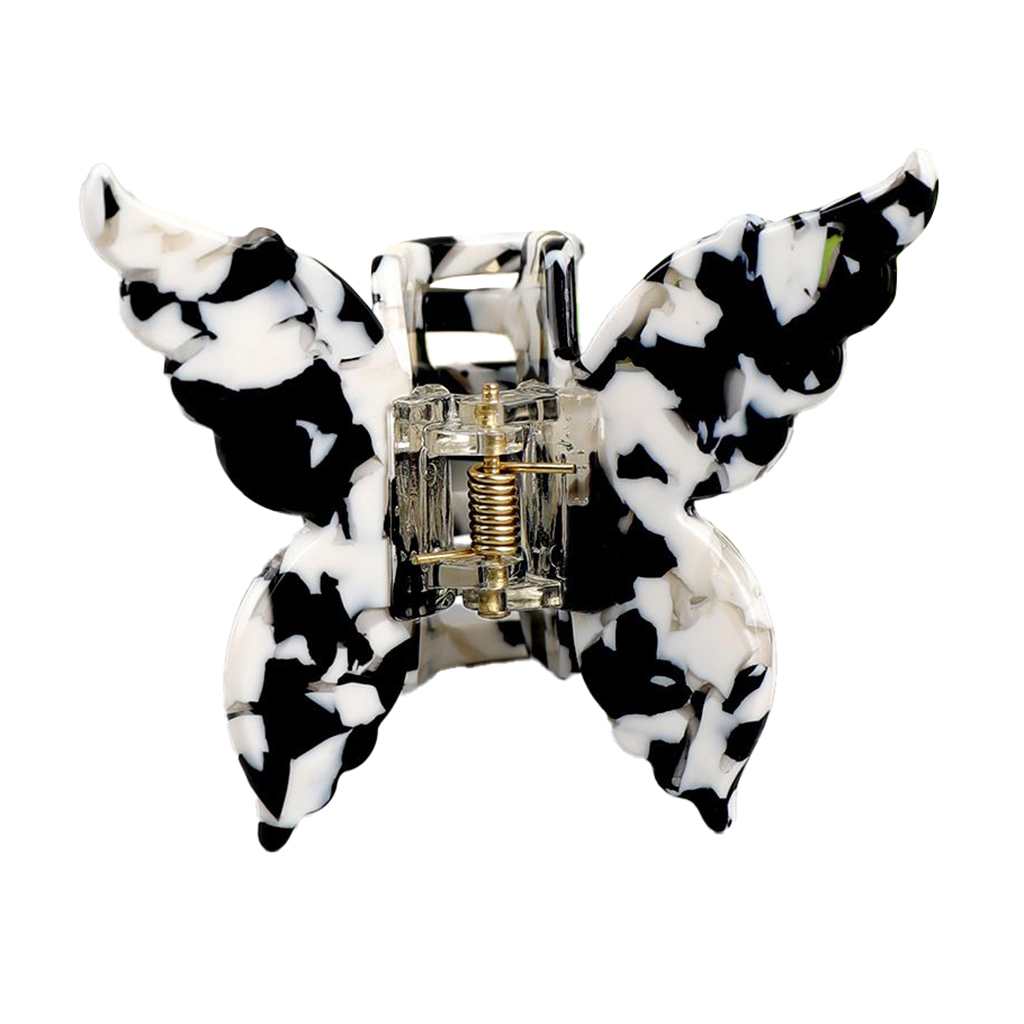 

Затискач-краб для волосся Метелик, чорно-білий, 1 шт (E25092645)