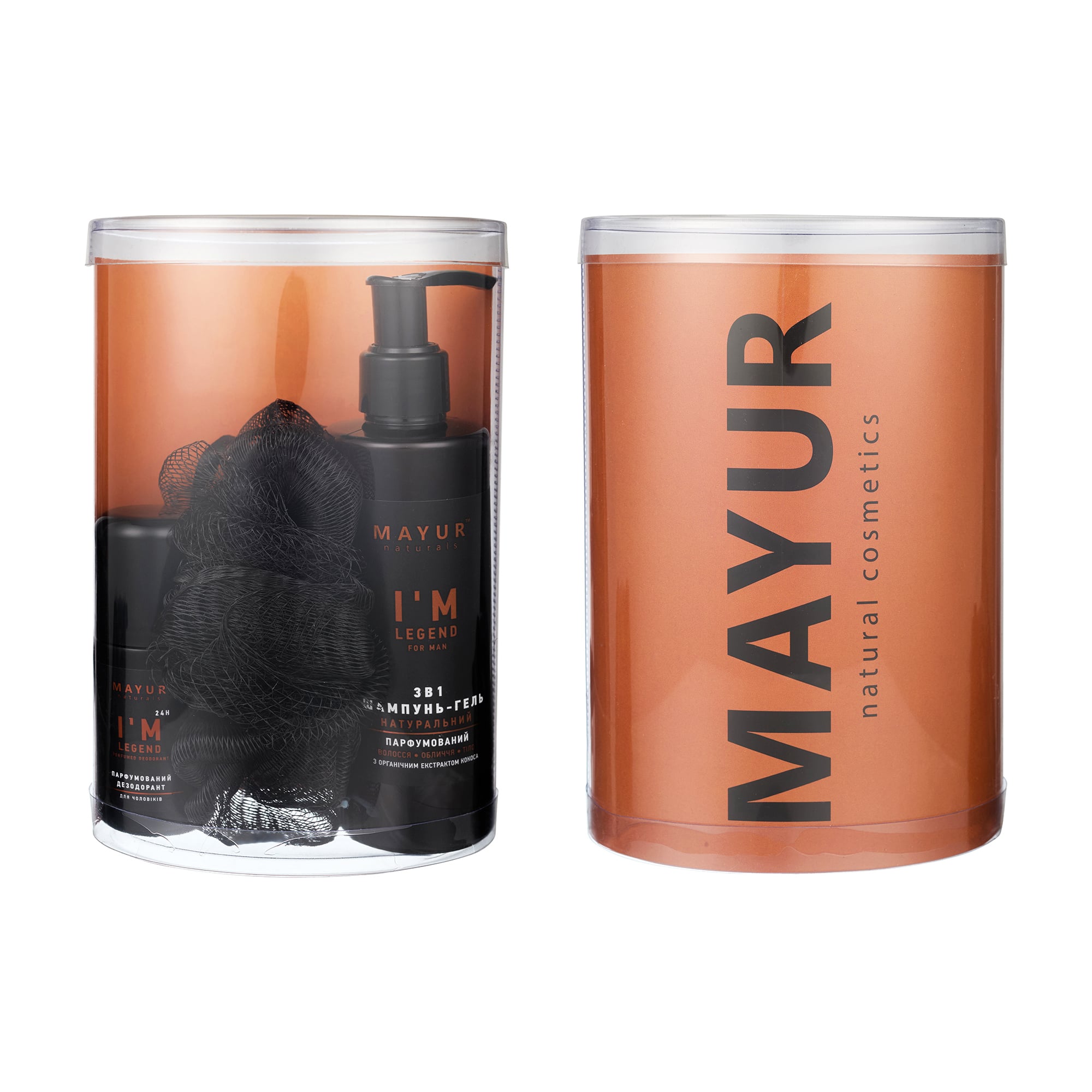 

Чоловічий набір Mayur I'm А Legend For Men (шампунь-гель для душу, 200 мл + дезодорант, 50 мл + мочалка, 1 шт)