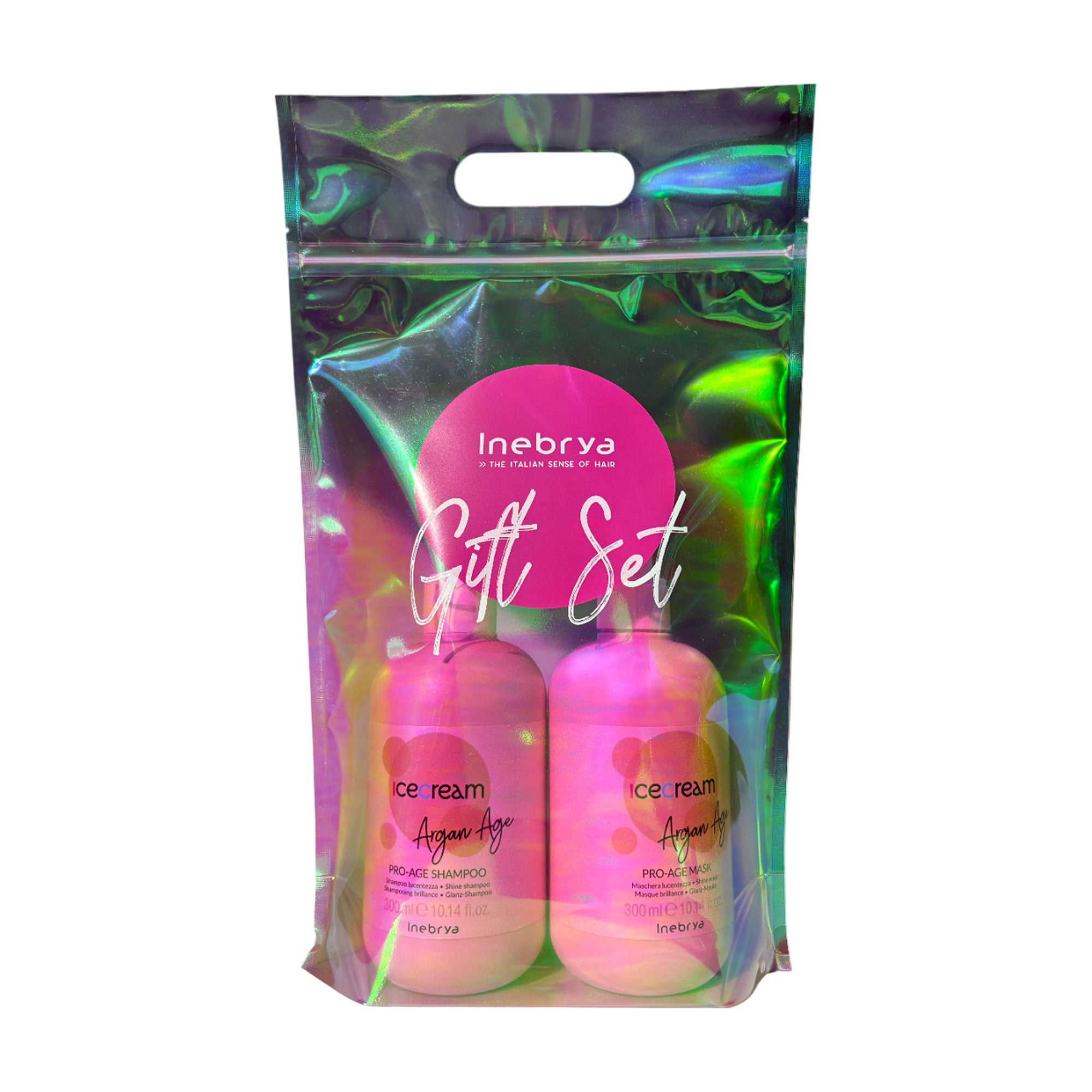 

Подарунковий набір для волосся Inebrya Ice Cream Argan Age Gift Set (шампунь, 300 мл + маска, 300 мл)