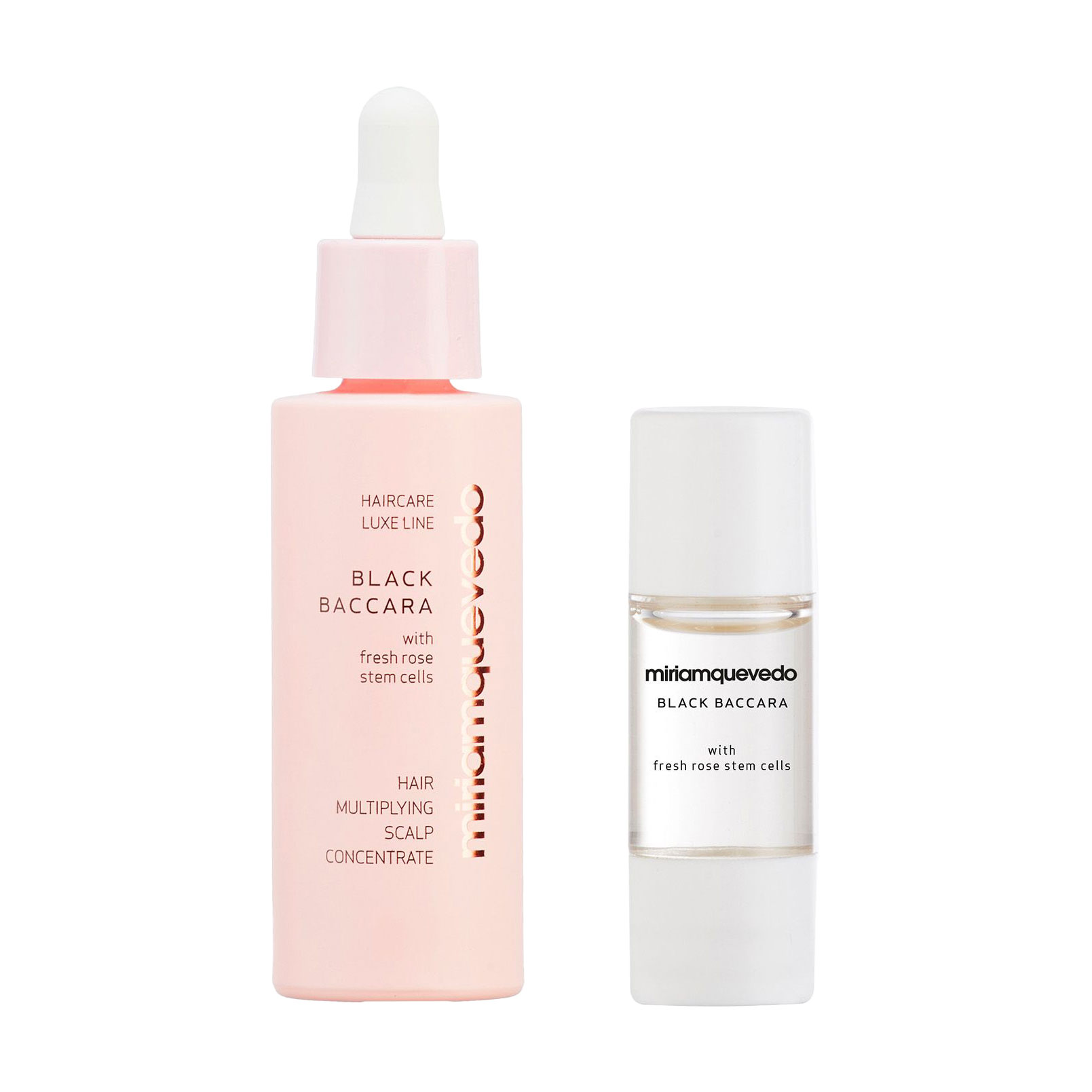 

Набір для догляду за шкірою голови Miriam Quevedo Black Baccara Hair Multiplying Scalp Concentrate + Pre-Treatment Exfoliator, 2 предмети