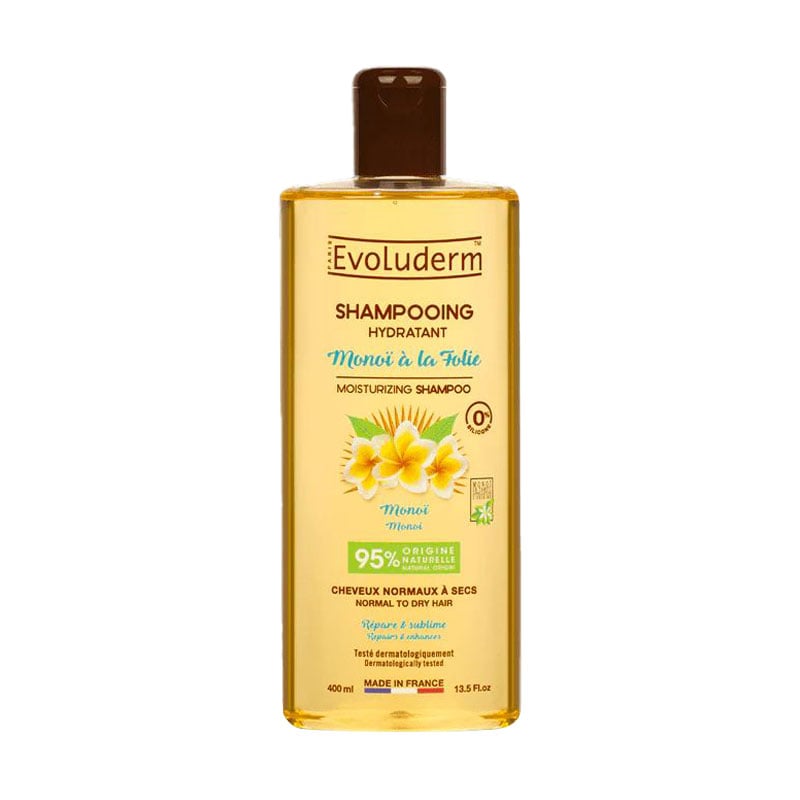 

Зволожувальний шампунь Evoluderm Monoi Moisturising Shampoo для нормального та сухого волосся, 400 мл