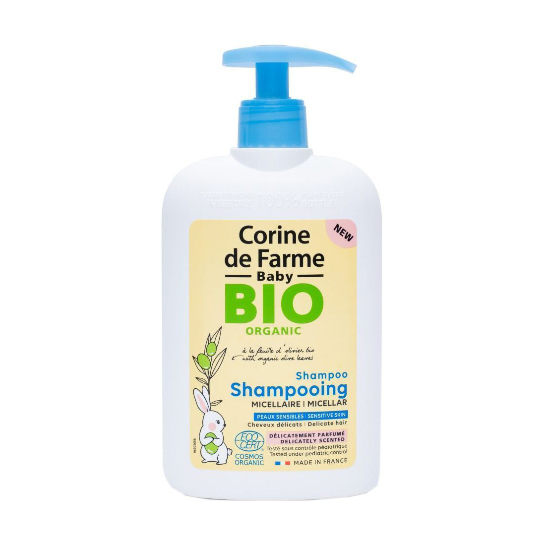 

Дитячий шампунь для волосся Corine de Farme Baby Bio Organic Shampoo з листям оливи, 480 мл