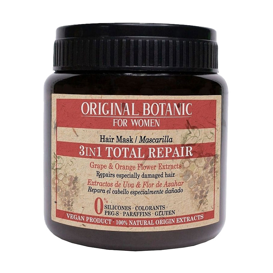 

Відновлювальна маска 3 в 1 Original Botanic For Women 3 In 1 Total Repair Hair Mask для пошкодженого волосся, 250 мл