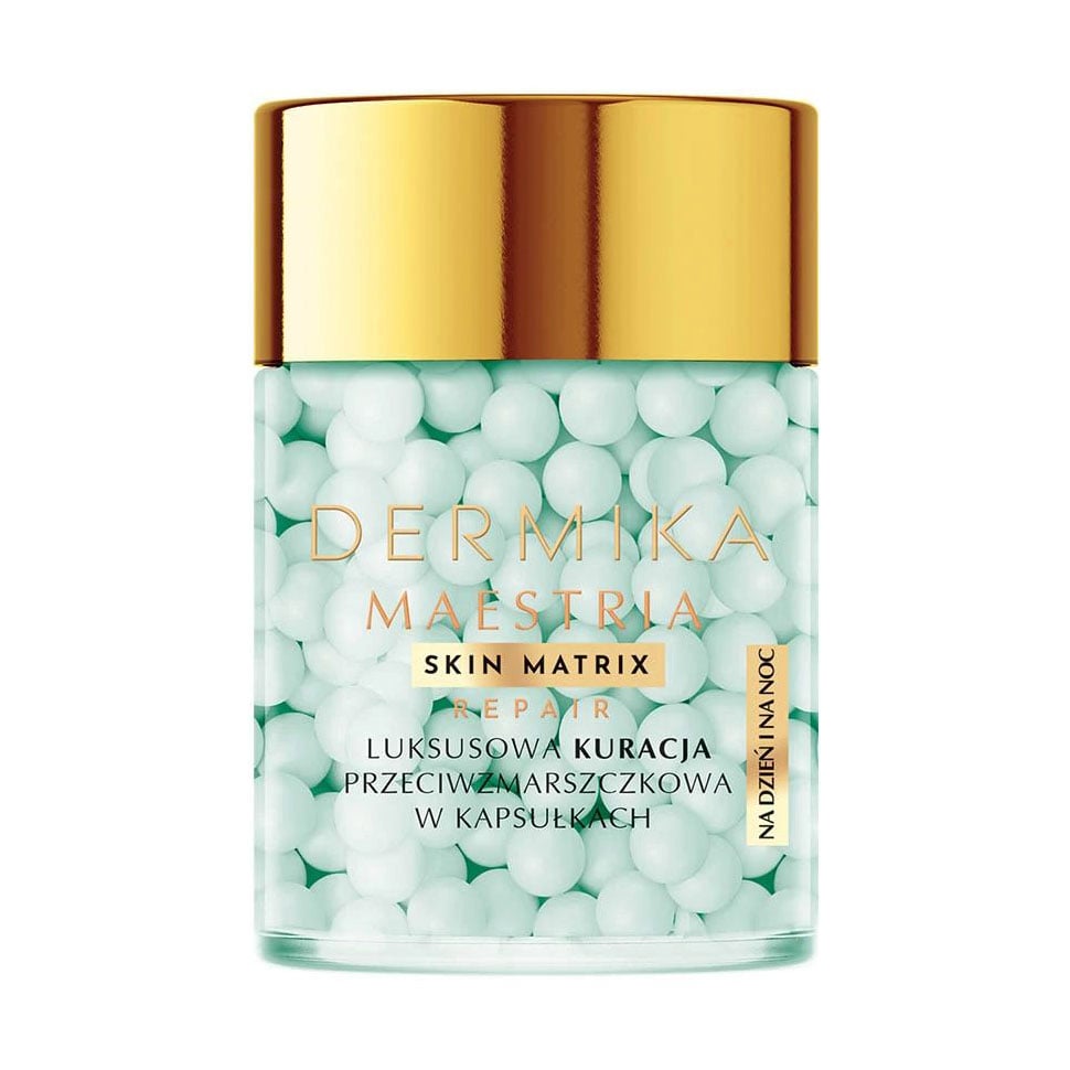 

Розкішний засіб для обличчя Dermika Maestria Skin Matrix Repair в капсулах, проти зморщок, 60 г