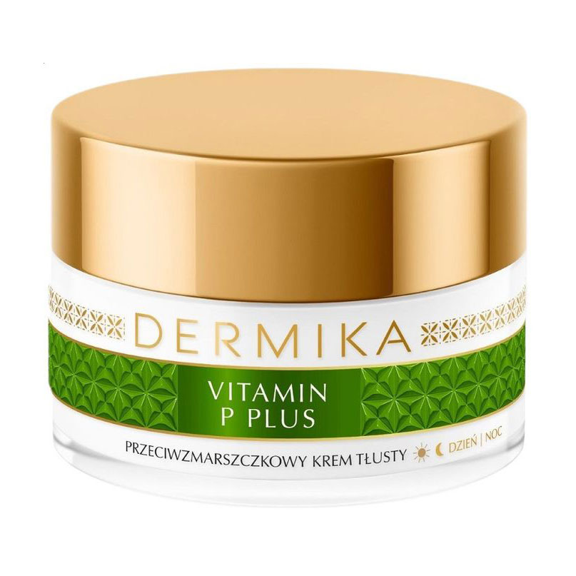 

Гіпоалергенний олійний крем для обличчя Dermika Vitamin P Plus Face Cream проти зморщок, 50 мл
