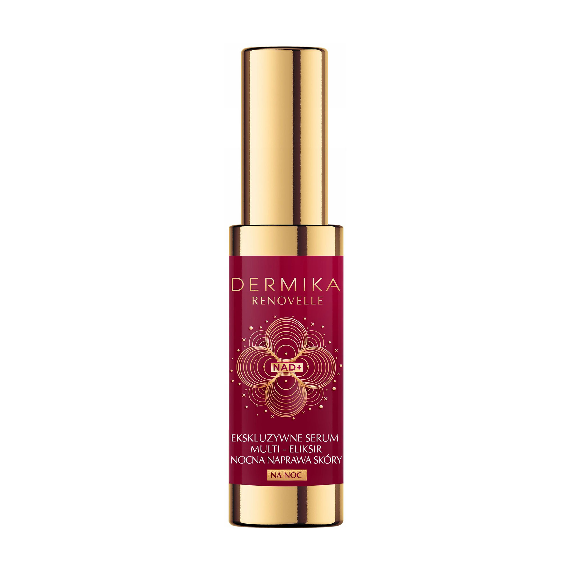 

Нічна відновлювальна сироватка-мультиеліксир для обличчя Dermika Renovelle Exclusive Serum Multi Elixir Night Skin Repair, 50 мл